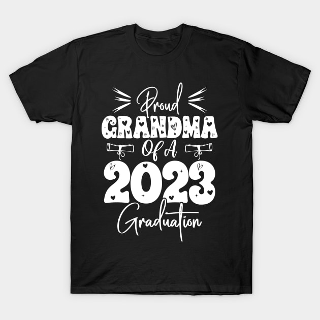 Funny Proud Grandma of 2023 Graduate Graduation Family T-Shirt by Benzii-shop 